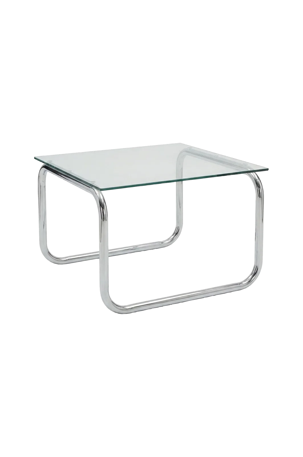 Pastill Lulu soffbord 60 × 60 cm, glas och krom